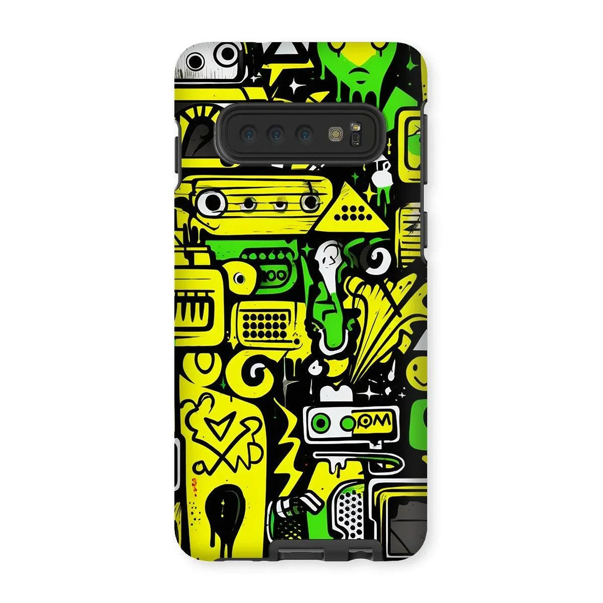 Graffiti Green and Yellow Abstract: A Dive into Vibrant Urban Art Tough Phone Case by Prodigi