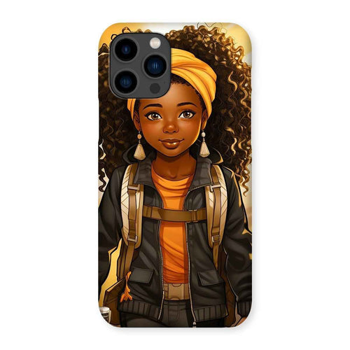 Autum Days Cute Black Girl MelanatedMe Snap Phone Case by Prodigi