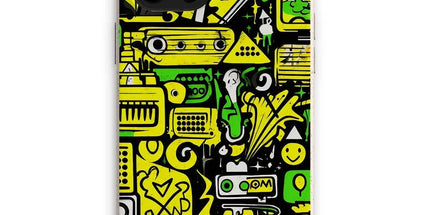 Graffiti Green and Yellow Abstract: A Dive into Vibrant Urban Art Eco Phone Case - D'Sare 
