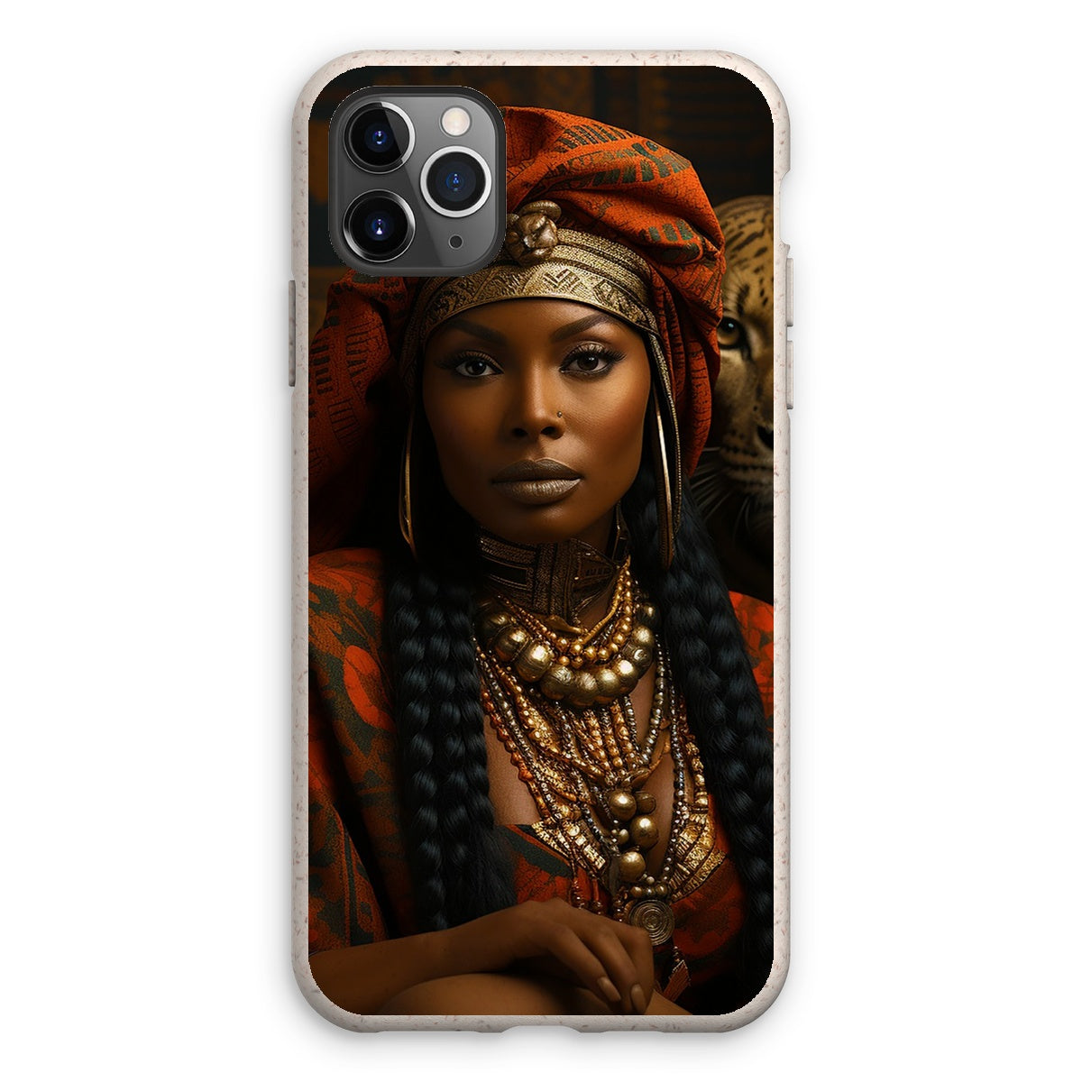 Empress Ebony Leopard Luxe MelanatedME Eco Phone Case - D'Sare