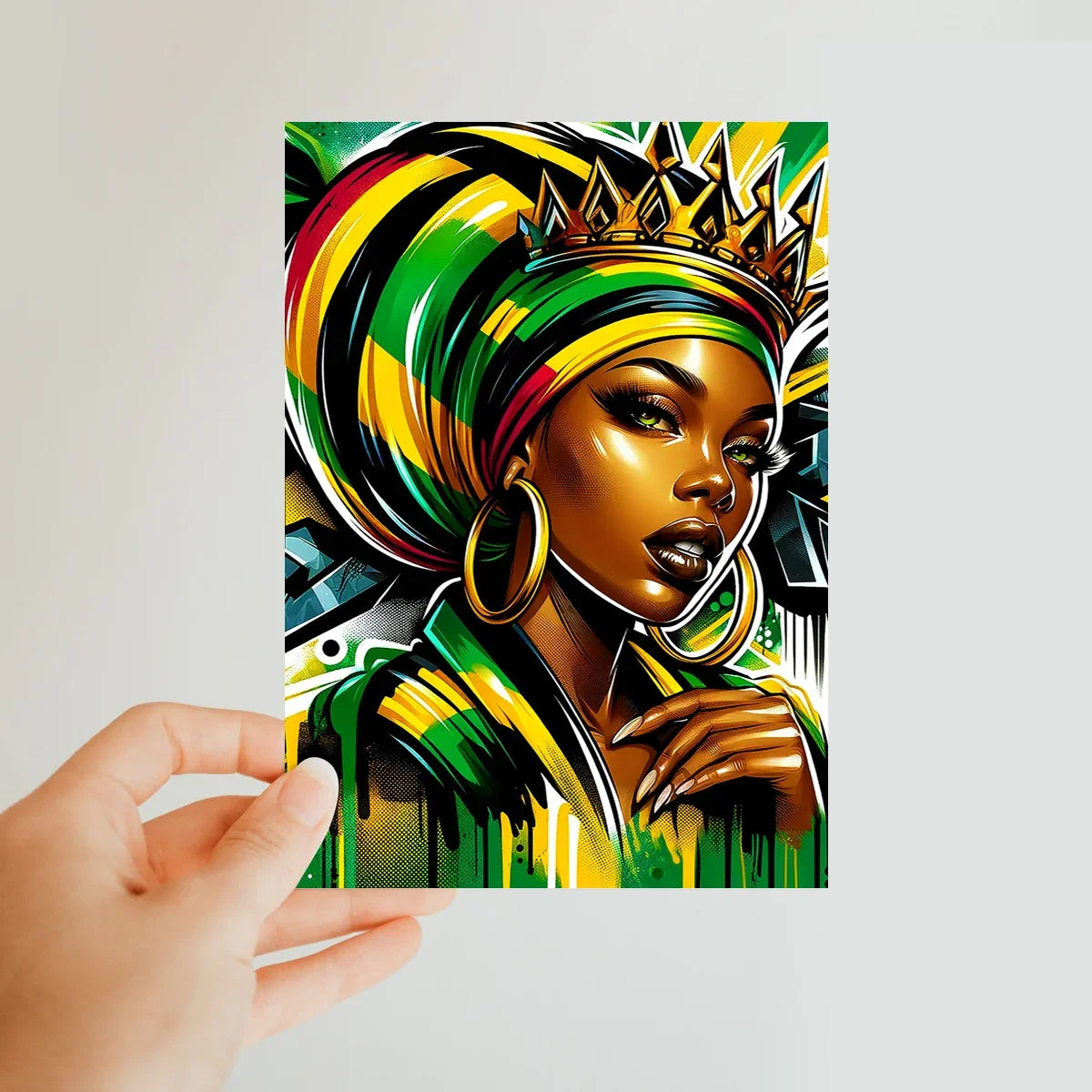 Gift For Her Rasta Queen Street Black Women Gift Classic Postcard - D'Sare