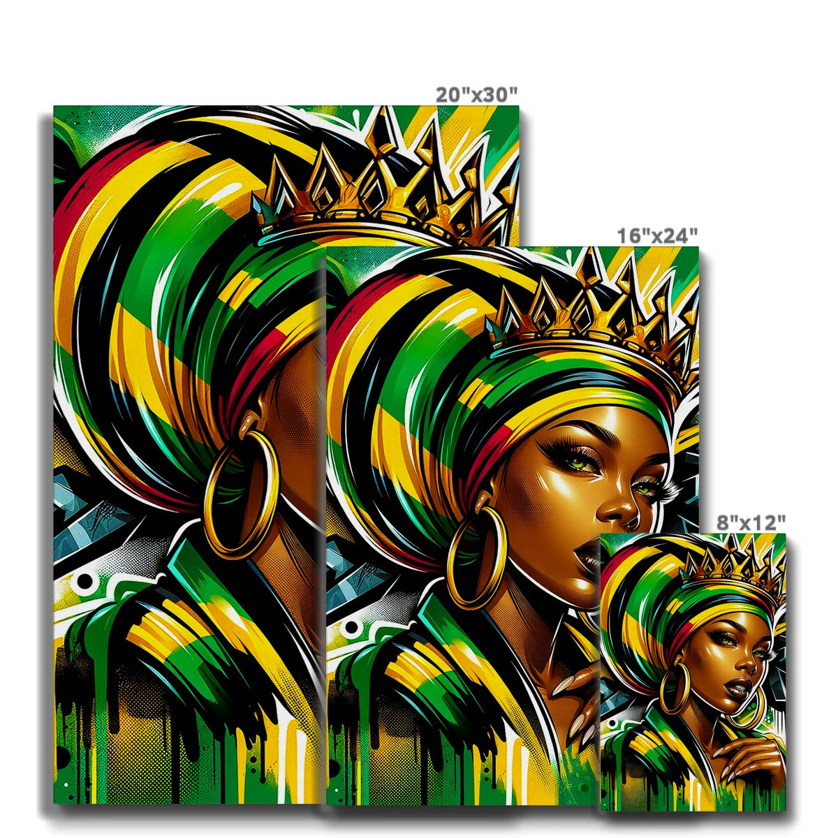 Gift For Her Rasta Queen Street Black Women Gift Eco Canvas