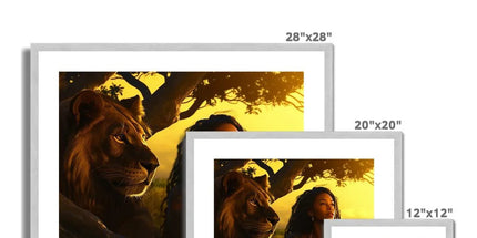 Empress Divine: The Black Feminine & Lion of Judah Legacy Antique Framed & Mounted Print by Prodigi