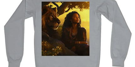 Empress Divine: The Black Feminine & Lion of Judah Legacy Crew Neck Sweatshirt - D'Sare 