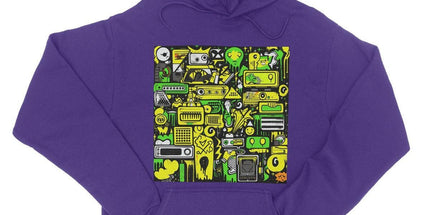 Graffiti Green and Yellow Abstract: A Dive into Vibrant Urban Art College Hoodie by Prodigi