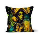 Bioluminescent Dreams | Monarch Butterfly Alchemist | Vibrant Fantasy  Cushion - D'Sare