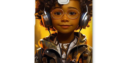 Little Boy Dino Dream Earphone: MelanatedMe Adventures by D'Sare Snap Phone Case - D'Sare 