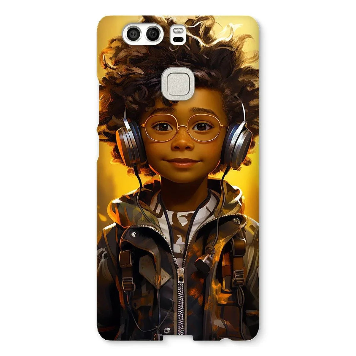 Little Boy Dino Dream Earphone: MelanatedMe Adventures by D'Sare Snap Phone Case - D'Sare 