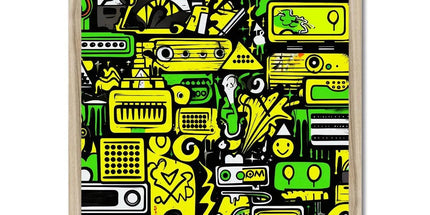 Graffiti Green and Yellow Abstract: A Dive into Vibrant Urban Art Budget Framed Poster by Prodigi