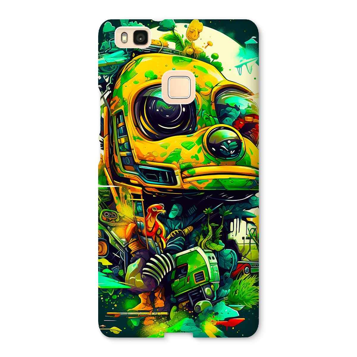 Mechanical Muse: Vibrant Graffiti Odyssey in Surreal Auto Wonderland Snap Phone Case