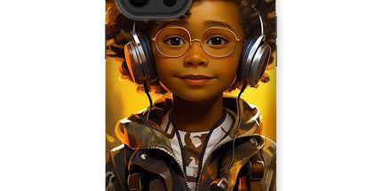 Little Boy Dino Dream Earphone: MelanatedMe Adventures by D'Sare Tough Phone Case by Prodigi