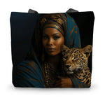 Leopard Luxe Lady Glamorous Empress  Canvas Tote Bag