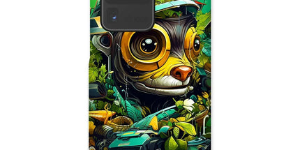 Nature's Resilience: Surreal Auto-Forest Artwork - Whimsical Raccoon and Greenery Infused Car  Snap Phone Case - D'Sare