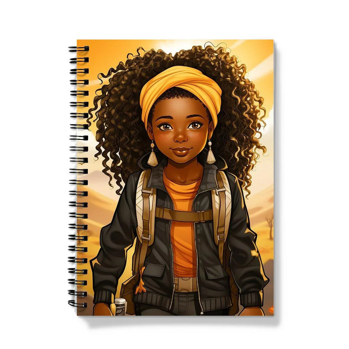 Autum Days Cute Black Girl MelanatedMe Notebook - D'Sare 