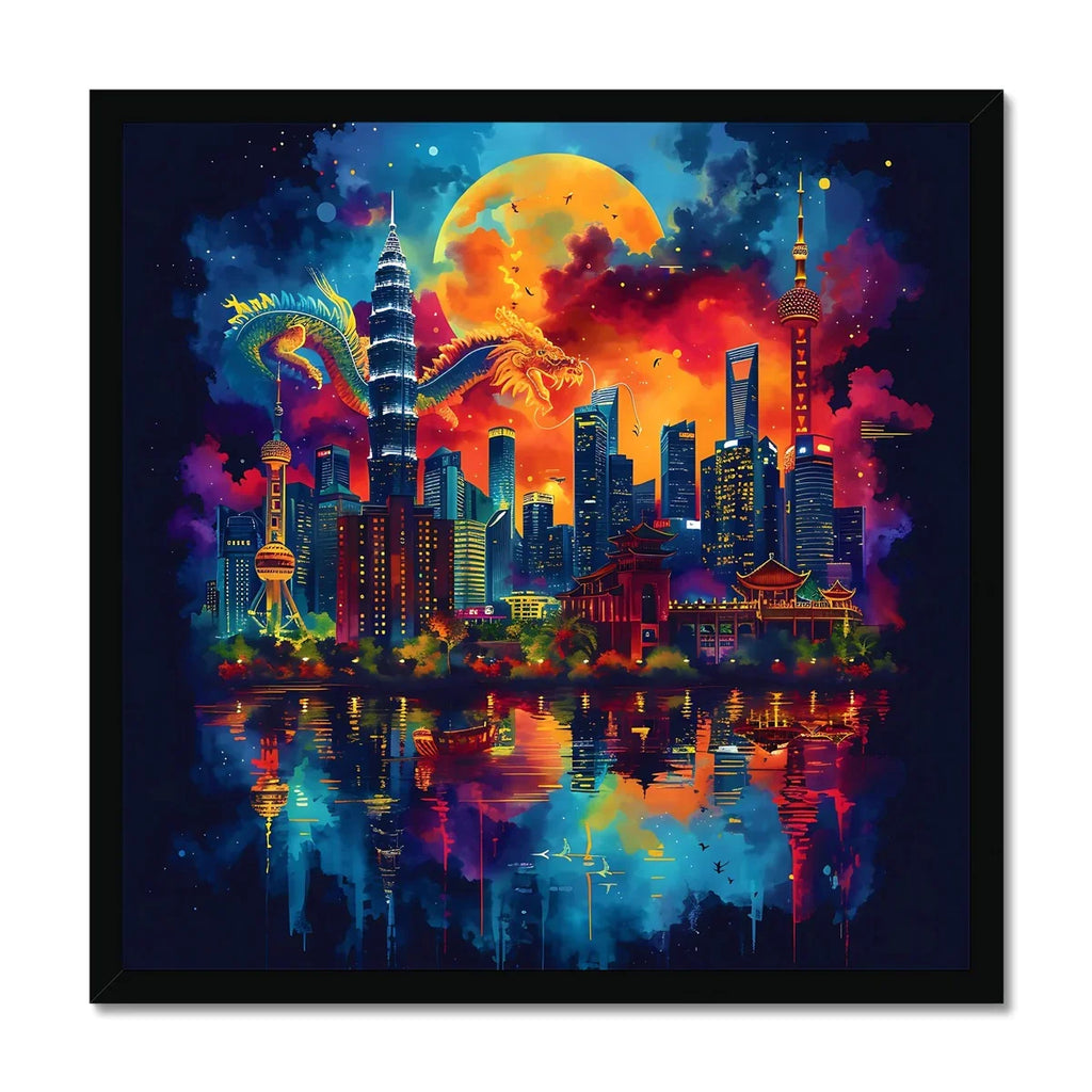 2024 Year Of The Dragon Celebration Framed Print - D'Sare