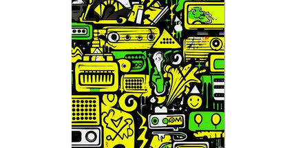 Graffiti Green and Yellow Abstract: A Dive into Vibrant Urban Art Hahnemühle Photo Rag Print by Prodigi