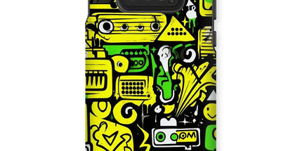 Graffiti Green and Yellow Abstract: A Dive into Vibrant Urban Art Tough Phone Case by Prodigi