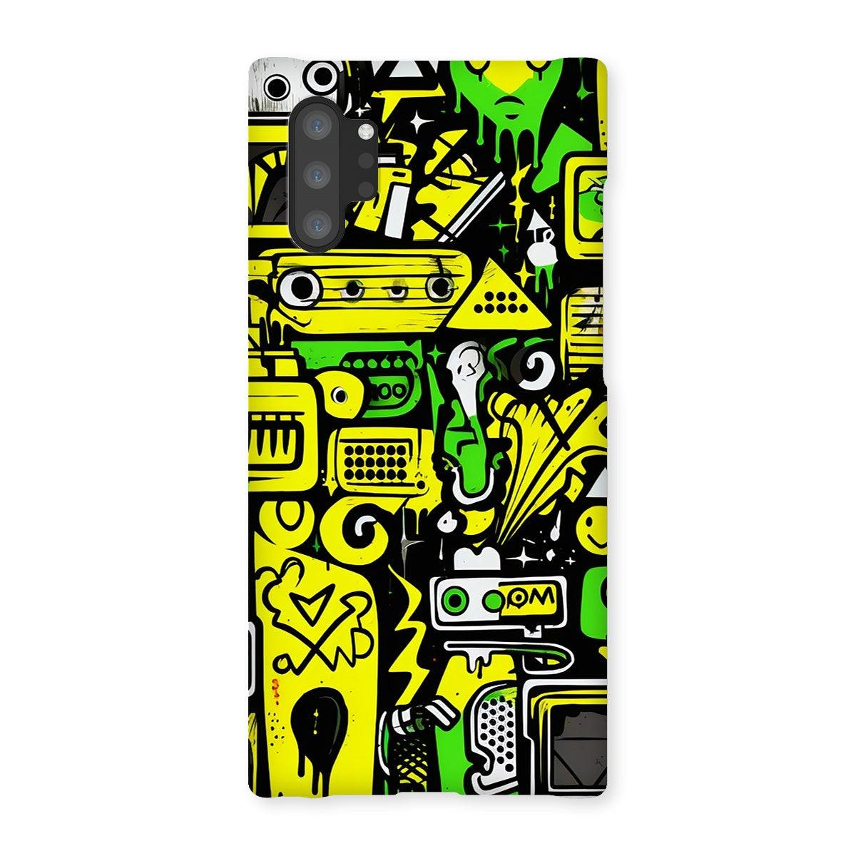 Graffiti Green and Yellow Abstract: A Dive into Vibrant Urban Art Snap Phone Case - D'Sare 