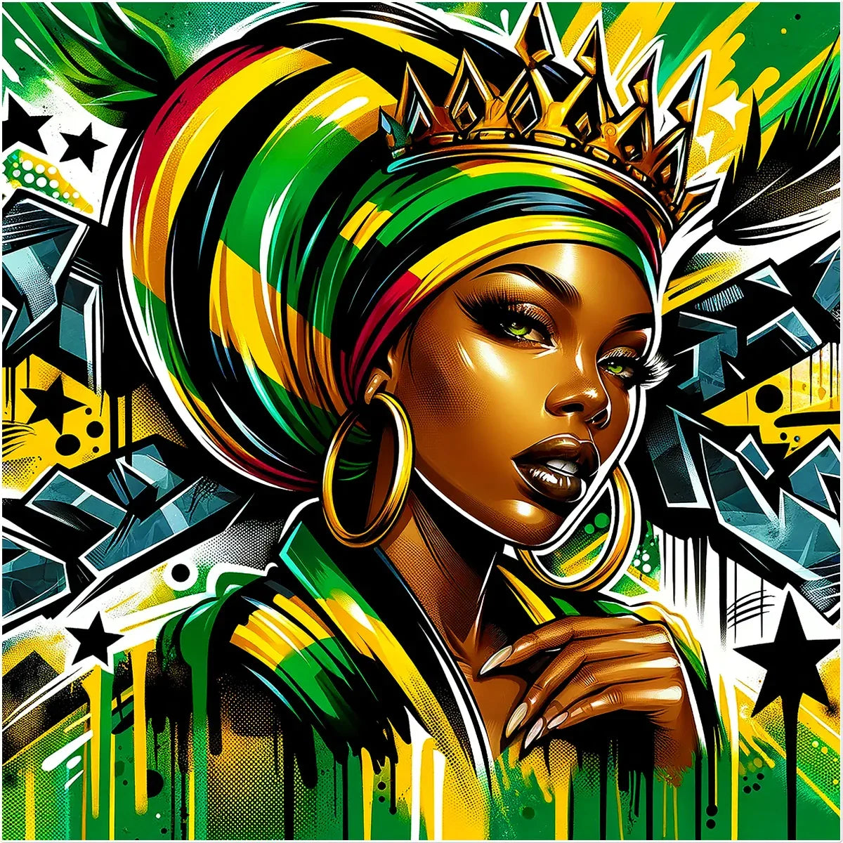 Gift For Her Rasta Queen Street Black Women Gift Temporary Tattoo - D'Sare