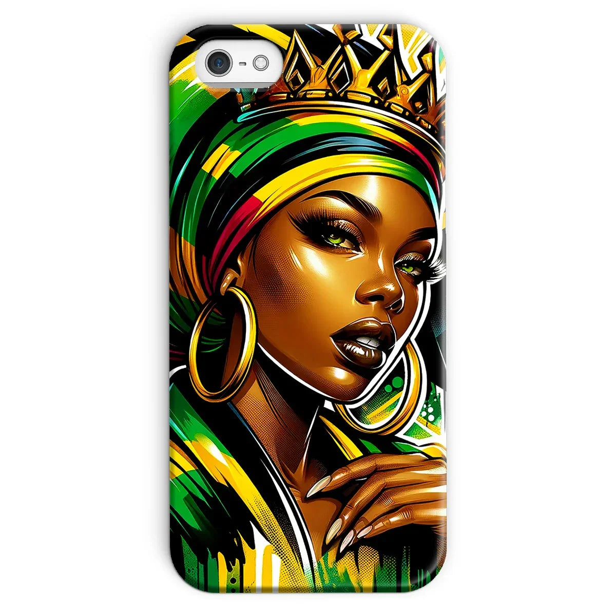 Gift For Her Rasta Queen Street Black Women Gift Snap Phone Case - D'Sare