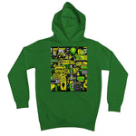 Graffiti Green and Yellow Abstract: A Dive into Vibrant Urban Art Kids Hoodie - D'Sare 