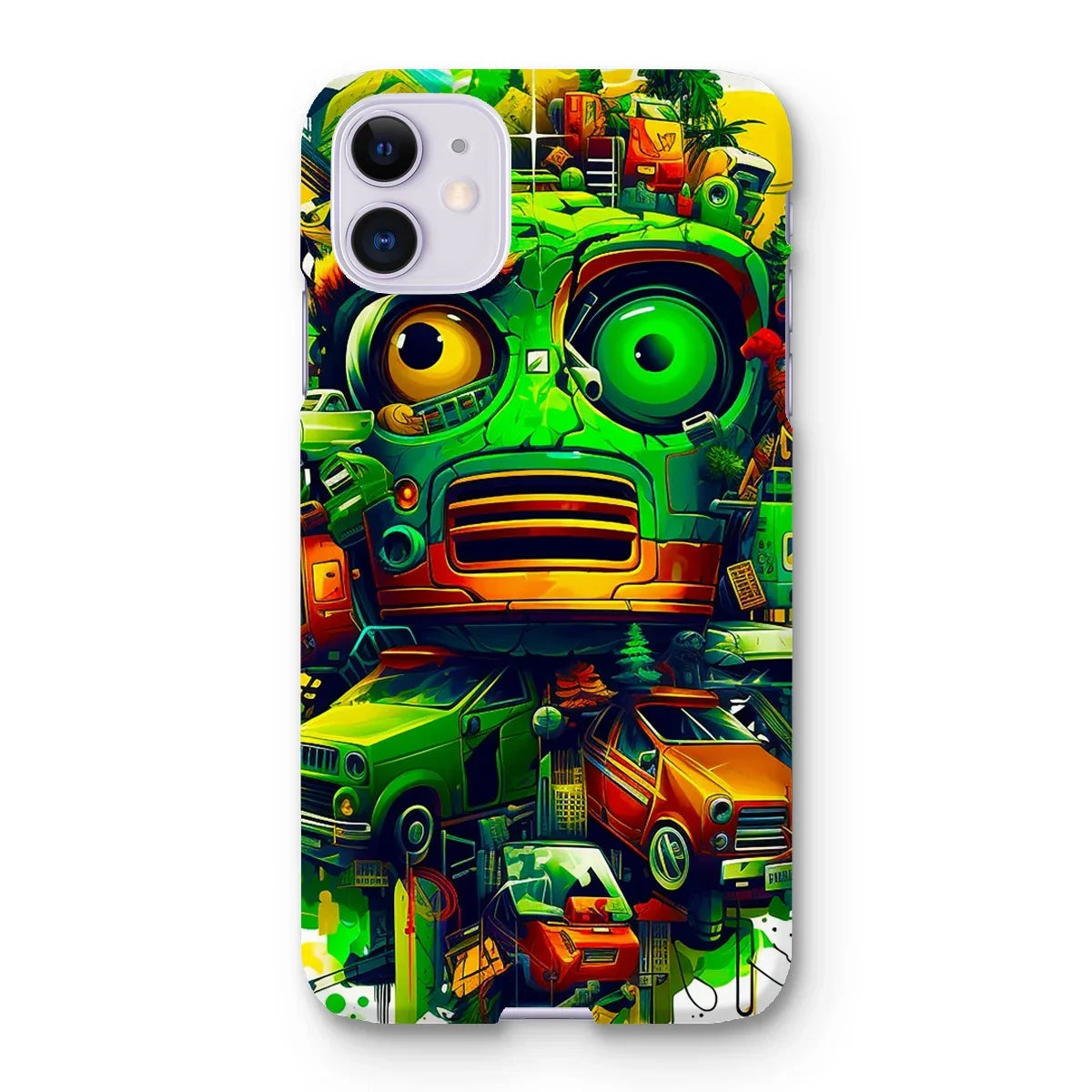 Graffiti Odyssey Surreal Urban Jungle Car Junk Yard Snap Phone Case - D'Sare