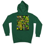 Graffiti Green and Yellow Abstract: A Dive into Vibrant Urban Art Kids Hoodie - D'Sare 