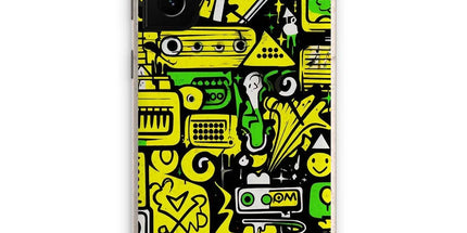 Graffiti Green and Yellow Abstract: A Dive into Vibrant Urban Art Eco Phone Case - D'Sare 