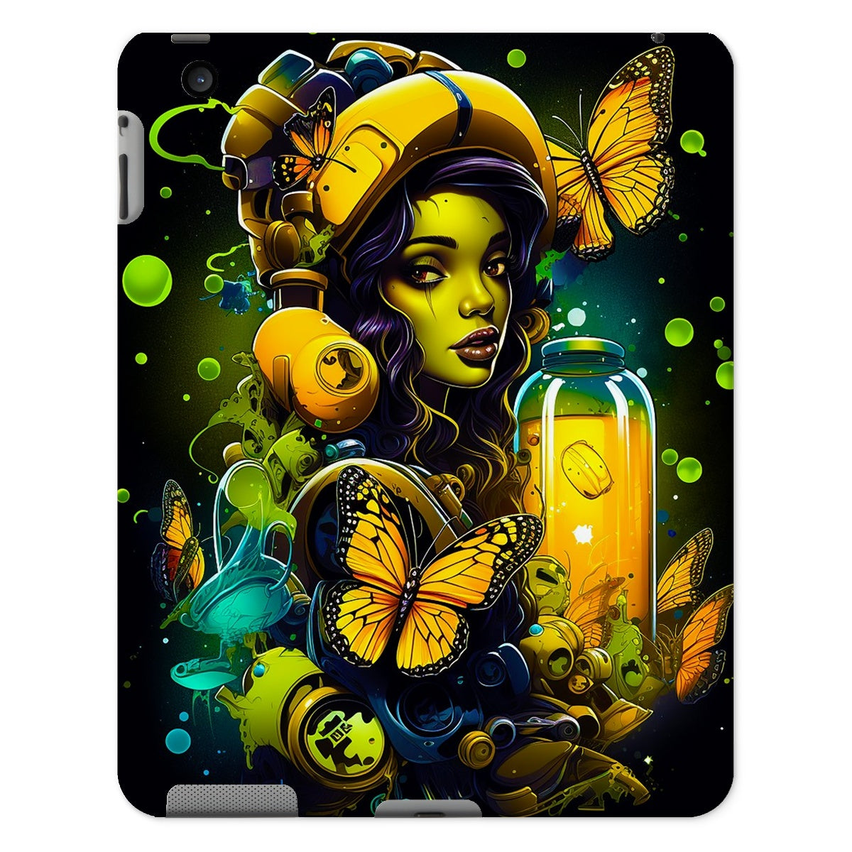 Bioluminescent Dreams | Monarch Butterfly Alchemist | Vibrant Fantasy  Tablet Cases