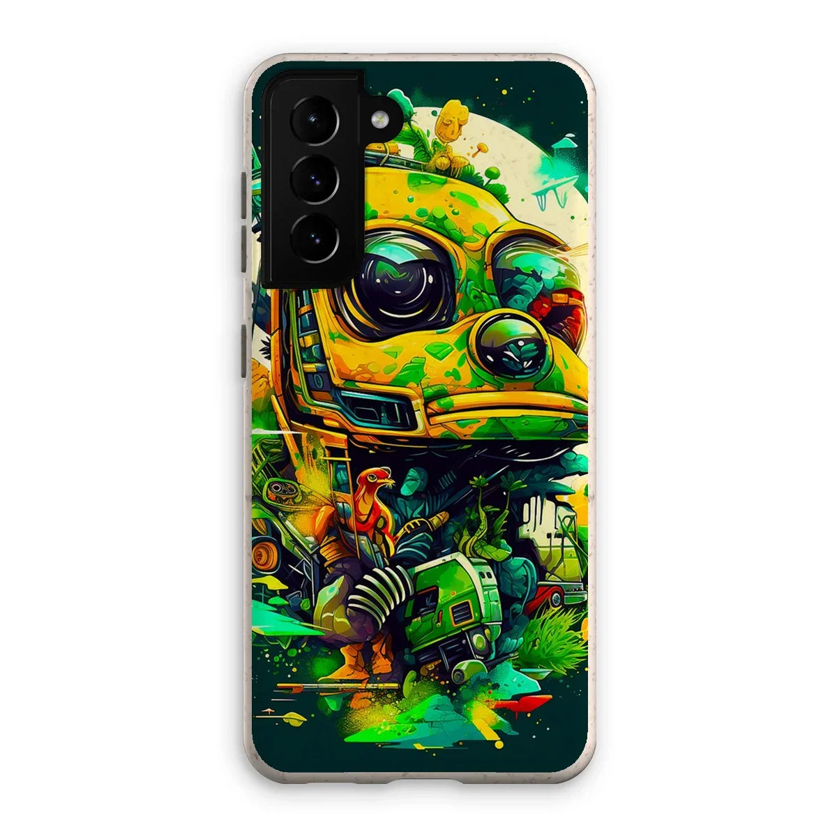 Mechanical Muse: Vibrant Graffiti Odyssey in Surreal Auto Wonderland Eco Phone Case - D'Sare
