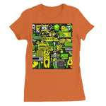 Graffiti Green and Yellow Abstract: A Dive into Vibrant Urban Art Women's Favourite T-Shirt - D'Sare 