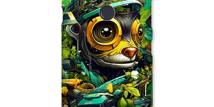 Nature's Resilience: Surreal Auto-Forest Artwork - Whimsical Raccoon and Greenery Infused Car  Snap Phone Case - D'Sare