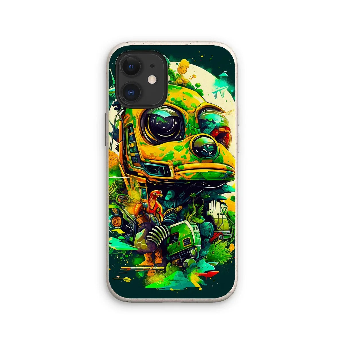 Mechanical Muse: Vibrant Graffiti Odyssey in Surreal Auto Wonderland Eco Phone Case - D'Sare