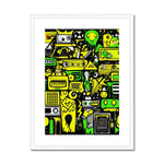 Graffiti Green and Yellow Abstract: A Dive into Vibrant Urban Art Framed & Mounted Print - D'Sare 