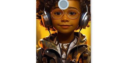 Little Boy Dino Dream Earphone: MelanatedMe Adventures by D'Sare Snap Phone Case - D'Sare 