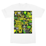 Graffiti Green and Yellow Abstract: A Dive into Vibrant Urban Art Softstyle T-Shirt - D'Sare 