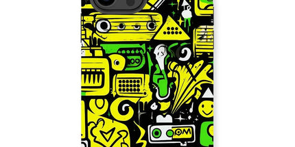 Graffiti Green and Yellow Abstract: A Dive into Vibrant Urban Art Tough Phone Case by Prodigi