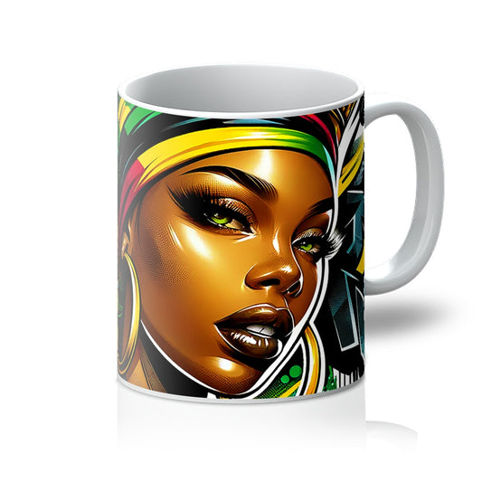 Gift For Her Rasta Queen Street Black Women Gift Mug