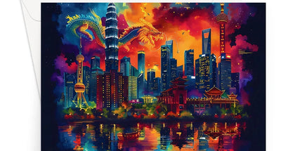 2024 Year Of The Dragon Celebration Greeting Card by Prodigi