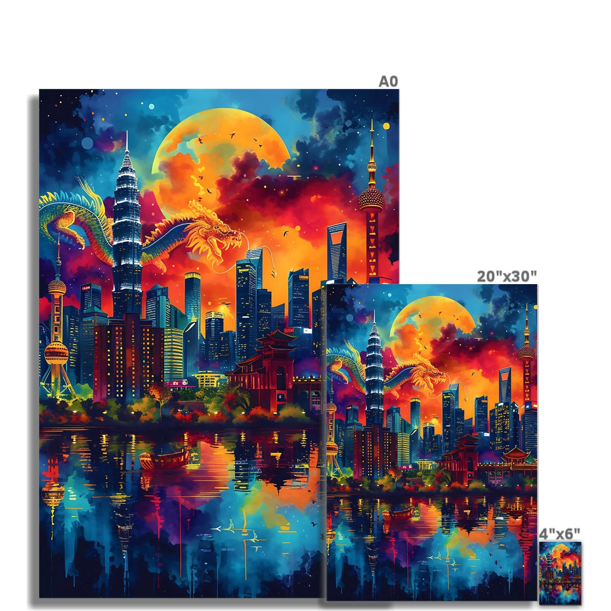 2024 Year Of The Dragon Celebration Rolled Eco Canvas