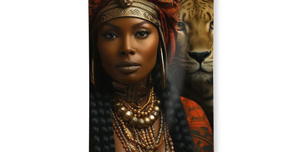 Empress Ebony Leopard Luxe MelanatedME Towel by Prodigi