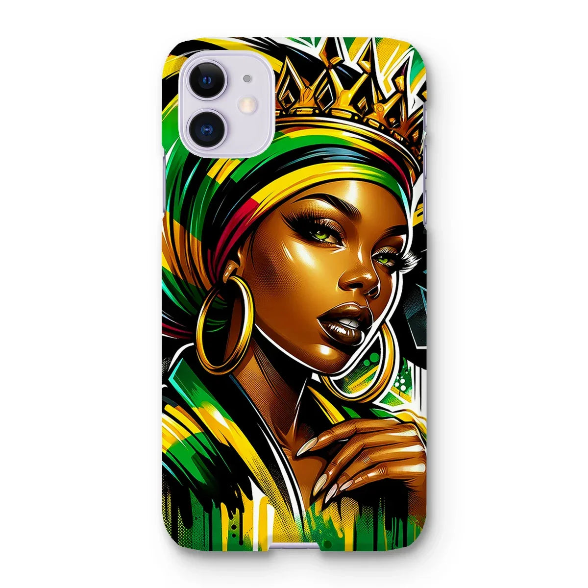 Gift For Her Rasta Queen Street Black Women Gift Snap Phone Case - D'Sare