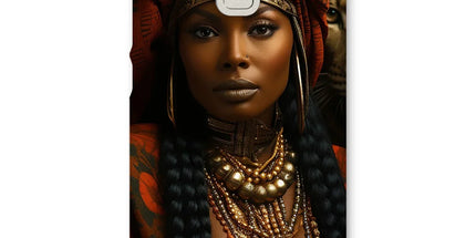 Empress Ebony Leopard Luxe MelanatedME Snap Phone Case by Prodigi