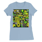 Graffiti Green and Yellow Abstract: A Dive into Vibrant Urban Art Women's Favourite T-Shirt - D'Sare 