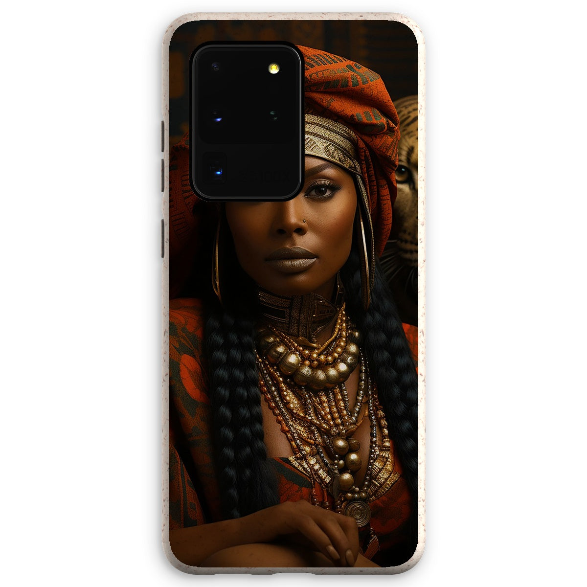 Empress Ebony Leopard Luxe MelanatedME Eco Phone Case - D'Sare