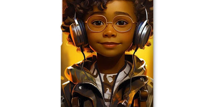 Little Boy Dino Dream Earphone: MelanatedMe Adventures by D'Sare Snap Phone Case - D'Sare 
