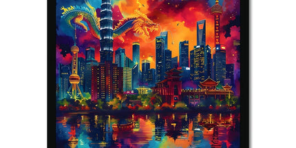 2024 Year Of The Dragon Celebration Budget Framed Poster - D'Sare