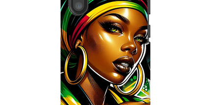 Gift For Her Rasta Queen Street Black Women Gift Tough Phone Case - D'Sare