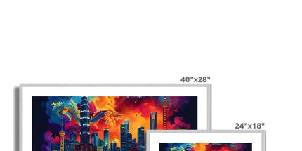 2024 Year Of The Dragon Celebration Antique Framed & Mounted Print - D'Sare