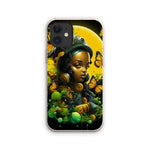 Monarch Butterfly Urban Fantasy Art Print - Afrofuturistic Girl with Butterflies Eco Phone Case - D'Sare